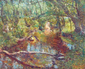 Sunlight Brook 1908 by Childe Hassam