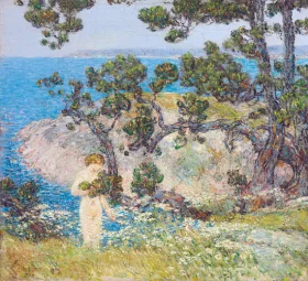 The Blue Sea and the Bather 1906 by Childe Hassam