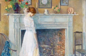 In the Old House 1914 by Childe Hassam