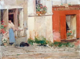 L'Epicerie 1889 by Childe Hassam L'Epicerie 1889 by Childe Hassam