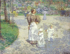 Spring in Central Park 1908 by Childe Hassam