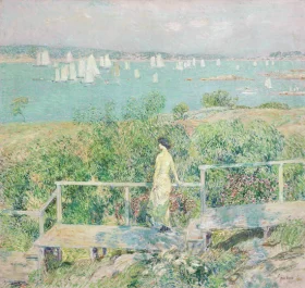 The Yachts, Gloucester Harbor 1899 by Childe Hassam