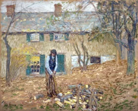 Woodchopper 1902 by Childe Hassam