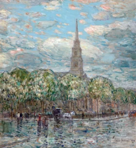 St. Mark's in the Bowery 1910 by Childe Hassam St. Mark's in the Bowery 1910 by Childe Hassam