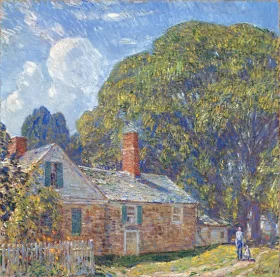 The Stone Cottage, Old Lyme by Childe Hassam