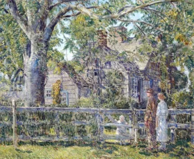 Old Mulford House, East Hampton 1918 by Childe Hassam