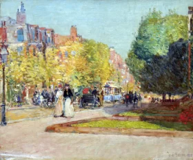 Marlborough Street, Boston 1889 by Childe Hassam Marlborough Street, Boston 1889 by Childe Hassam