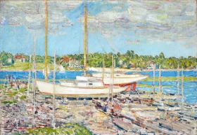 The Harbor 1902 by Childe Hassam