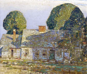 Evening Shadows, The Old Farmhouse, Easthampton, L.I. 1923 by Childe Hassam
