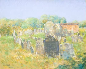 Colonial Graveyard at Lexington 1891 by Childe Hassam