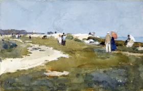 On the Chalk Cliffs, Broadstairs 1889 by Childe Hassam On the Chalk Cliffs, Broadstairs 1889 by Childe Hassam
