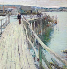 Dock Scene, Gloucester 1894 by Childe Hassam