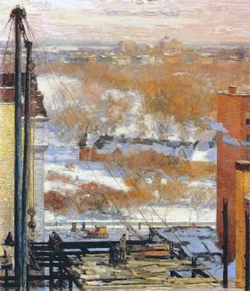 The Hovel and the Skyscraper by Childe Hassam
