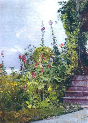 Celia Thaxter's Garden,Appledore,Isles of Shoals-1890 by Childe Hassam