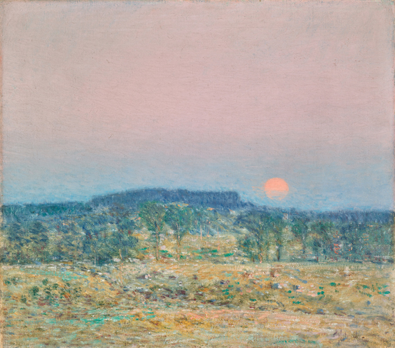 September Moonrise 1900 by Childe Hassam, oil painting reproduction on canvas September Moonrise 1900 by Childe Hassam