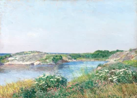 The Little Pond, Appledore 1890 by Childe Hassam