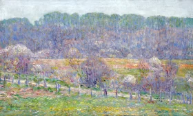 Spring at East Hampton, Egypt Lane 1920 by Childe Hassam