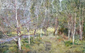 Spring Woods (In the Orchard) 1921 by Childe Hassam