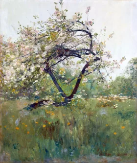 Peach Blossoms-Villiers-le-Bel by Childe Hassam