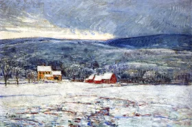 Winter in the Connecticut Hills by Childe Hassam Winter in the Connecticut Hills by Childe Hassam
