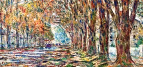 Main Street, East Hampton 1921 by Childe Hassam