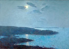 Moonlight, New England Coast 1907 by Childe Hassam