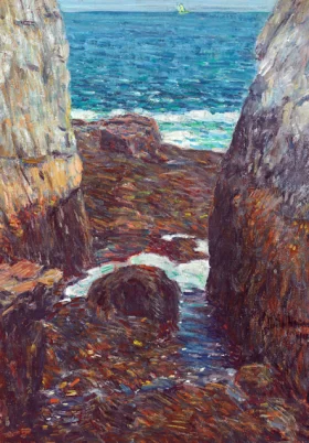 The North Gorge, Appledore, Isles of Shoals 1912 by Childe Hassam