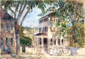 Street in Portsmouth 1916 by Childe Hassam