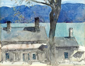 Old House, Newburgh, New York 1916 by Childe Hassam