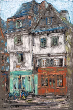 Houses on the Place Lannnion 1911 by Childe Hassam