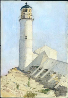 New Hampshire Lighthouse, White Island 1886 by Childe Hassam