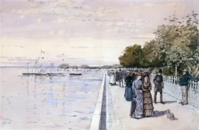 Promenade 1883 by Childe Hassam