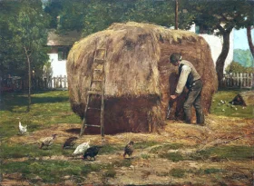 The Barnyard 1885 by Childe Hassam The Barnyard 1885 by Childe Hassam