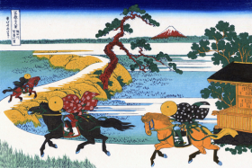 The village of Sekiya on the Sumida River 1830 by Katsushika Hokusai
