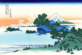 Shichiri beach in Sagami province 1830 by Katsushika Hokusai Shichiri beach in Sagami province 1830 by Katsushika Hokusai