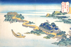 Sound of the Lake at Rinkai 1832 by Katsushika Hokusai