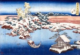 Snow on the Sumida River (Sumida) by Katsushika Hokusai