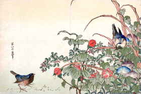 Two Birds by Katsushika Hokusai