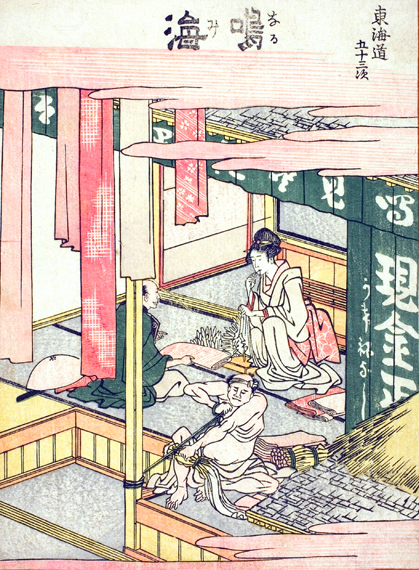 Narumi-Fifty-three Stations of the Tokaido by Katsushika Hokusai, oil painting reproduction on canvas Narumi-Fifty-three Stations of the Tokaido by Katsushika Hokusai