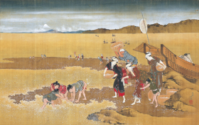 Shell Gathering by Katsushika Hokusai