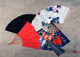 Five fans by Katsushika Hokusai Five fans by Katsushika Hokusai
