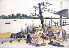 Imadogawa by Katsushika Hokusai Imadogawa by Katsushika Hokusai