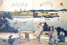 Panoramic Views of Both Banks of the Sumida River at a Glance by Katsushika Hokusai Panoramic Views of Both Banks of the Sumida River at a Glance by Katsushika Hokusai