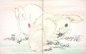 Two Rabbits by Katsushika Hokusai Two Rabbits by Katsushika Hokusai