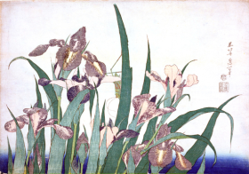 Iris and Grasshopper by Katsushika Hokusai Iris and Grasshopper by Katsushika Hokusai