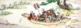 Ferry boat by Katsushika Hokusai