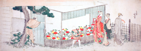 The Peony Show by Katsushika Hokusai