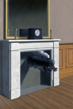 La durée poignardée (Time Transfixed) by René Magritte La durée poignardée (Time Transfixed) by René Magritte