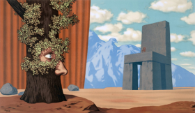 Les Claires-Voies d'un Jeune Regard Embaument la Fête d'un Vieil Arbre, Plate IX by René Magritte Les Claires-Voies d'un Jeune Regard Embaument la Fête d'un Vieil Arbre, Plate IX by René Magritte