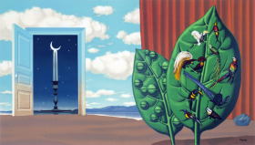 Une Porte s'ouvre sur la Nuit Veloutée by René Magritte